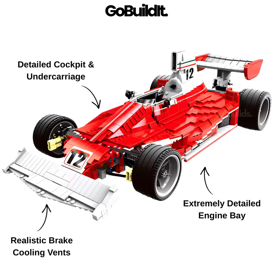 F1 Red Racing Technic Car 2070PCS