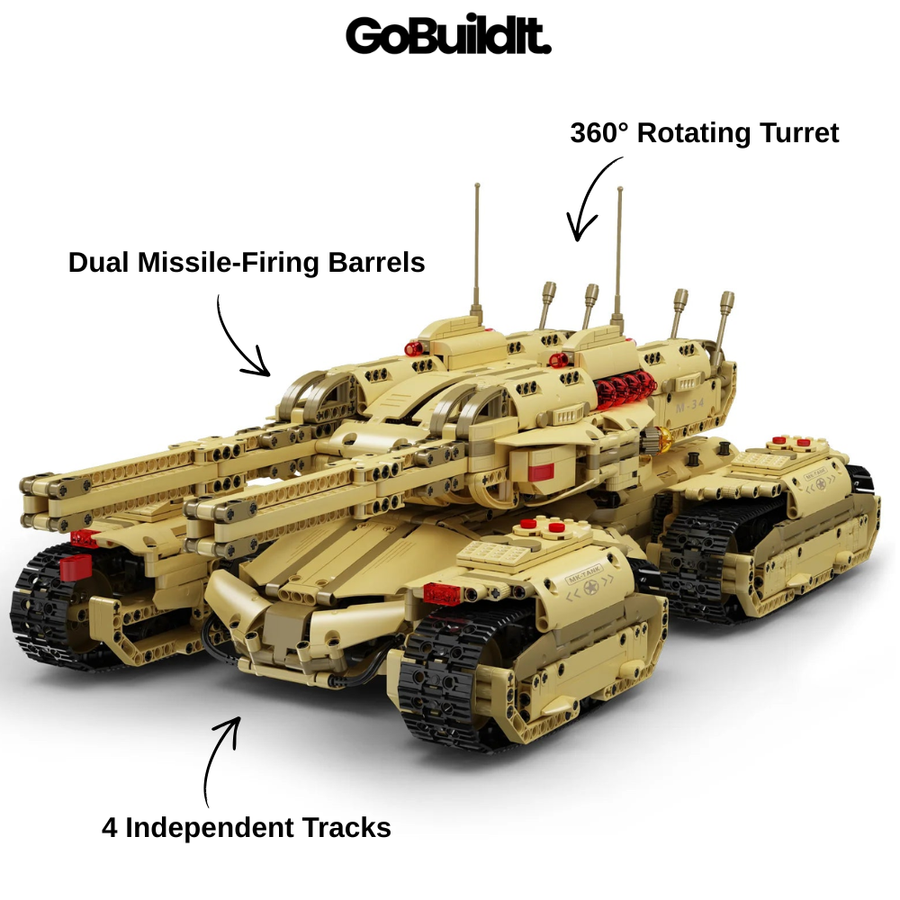4-Track Combat Tank 3296PCS