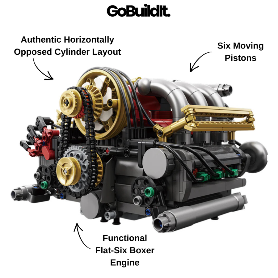Motorised Flat-Six Engine 879PCS