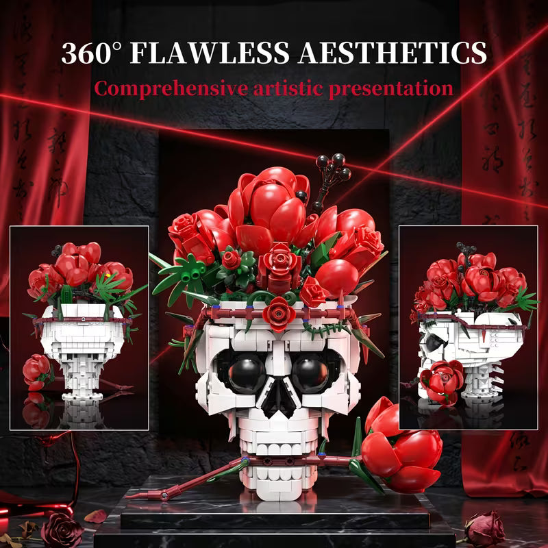 Haunted Rose Skull 1065PCS