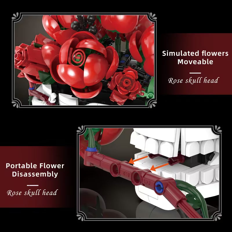 Haunted Rose Skull 1065PCS