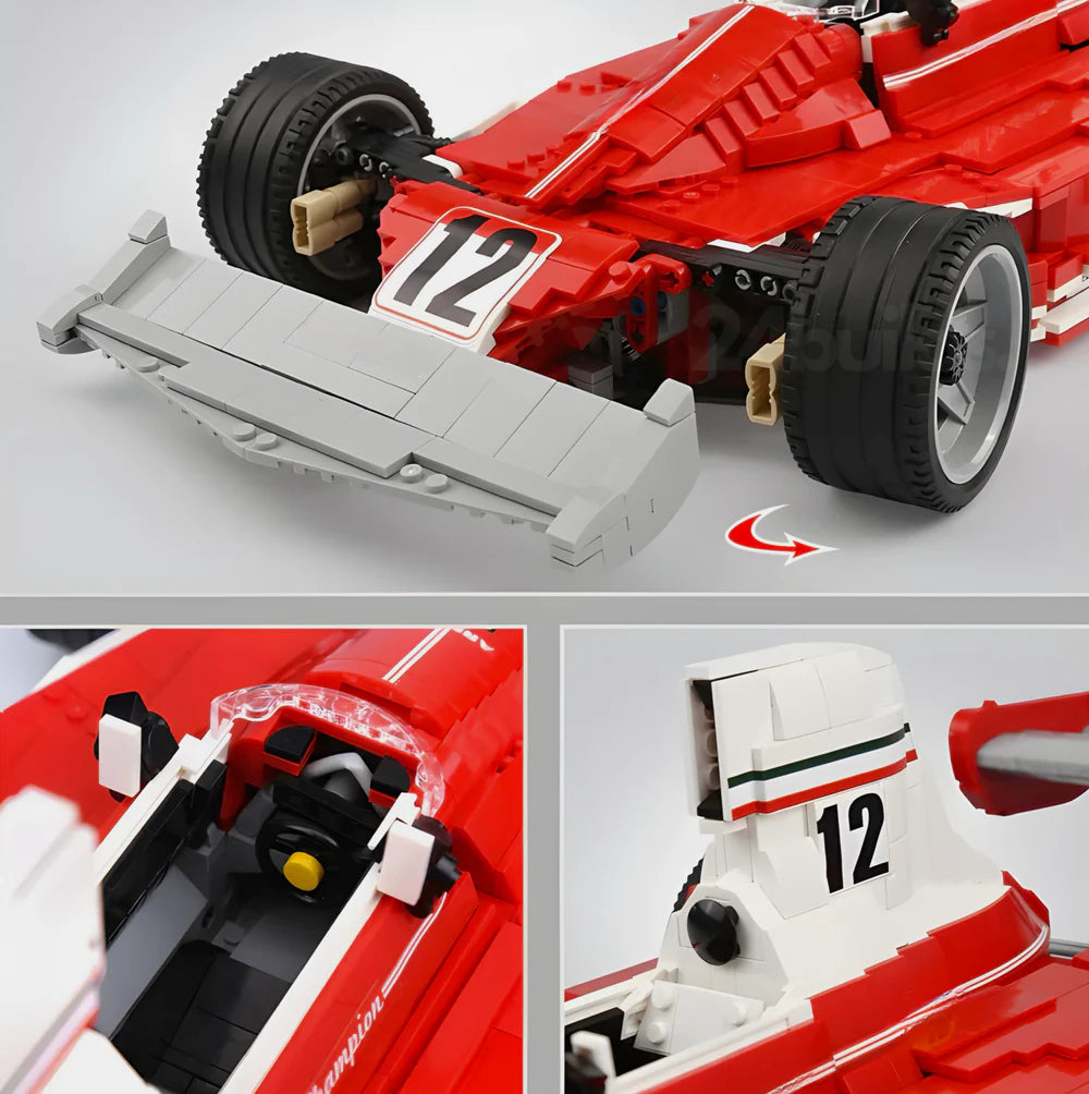 F1 Red Racing Technic Car 2070PCS