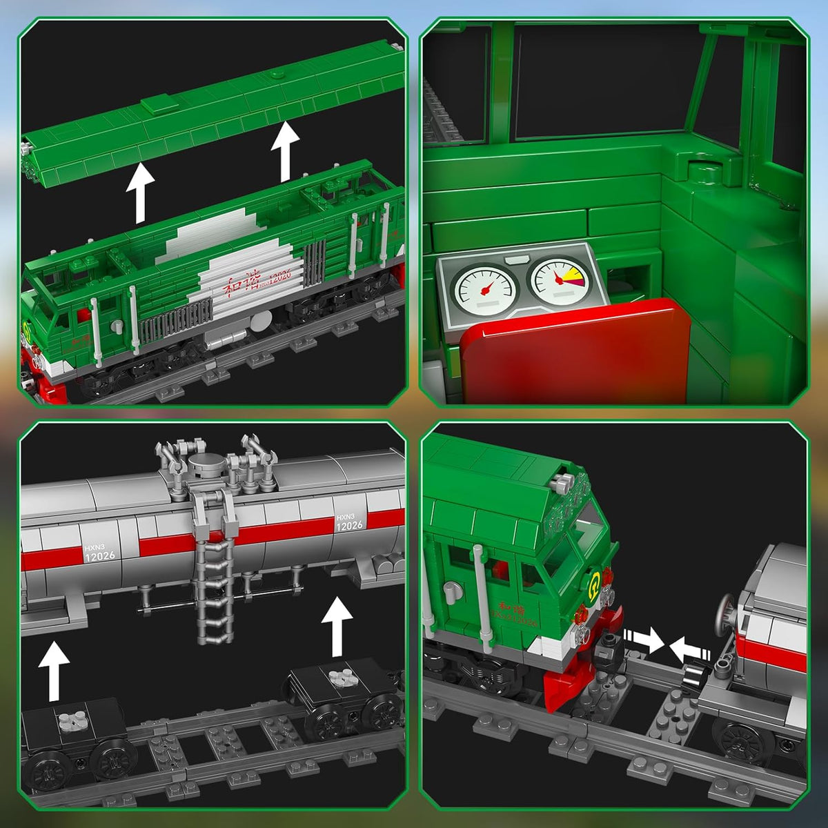 Motorized HXN Train 1090PCS