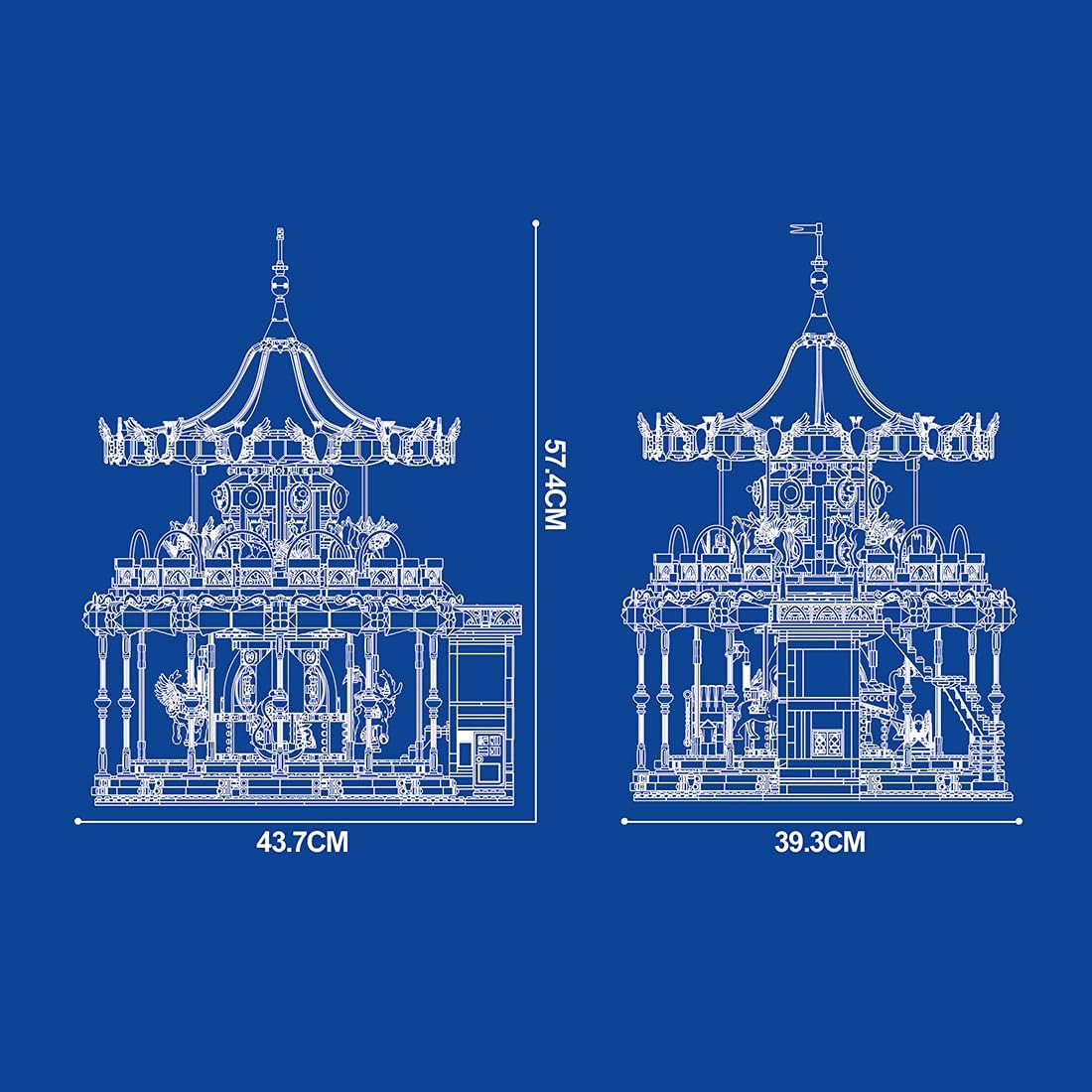Amusement Motorized Carousel 5086PCS