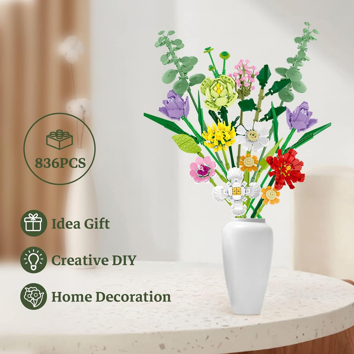 Flowers Bouquet 836PCS