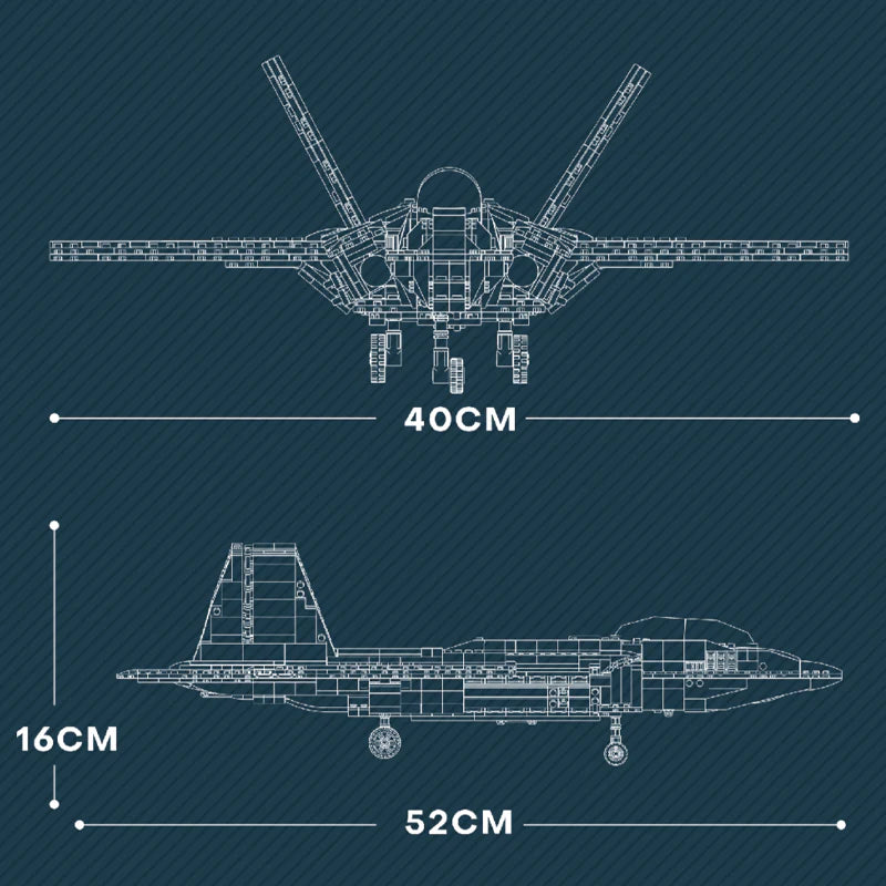 F-22 Stealth Jet 1837PCS