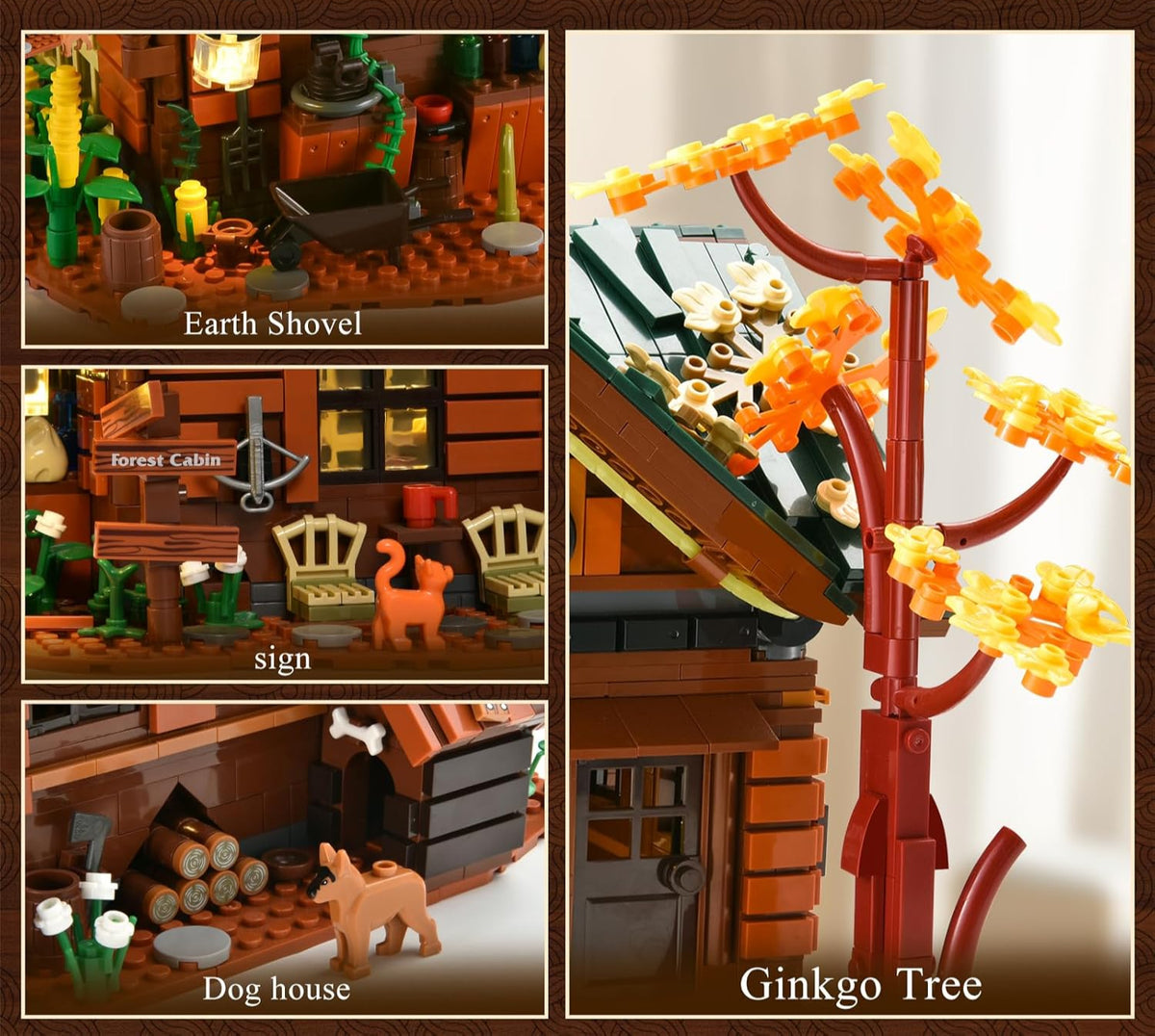 Tiny Forest Cabin 2234PCS