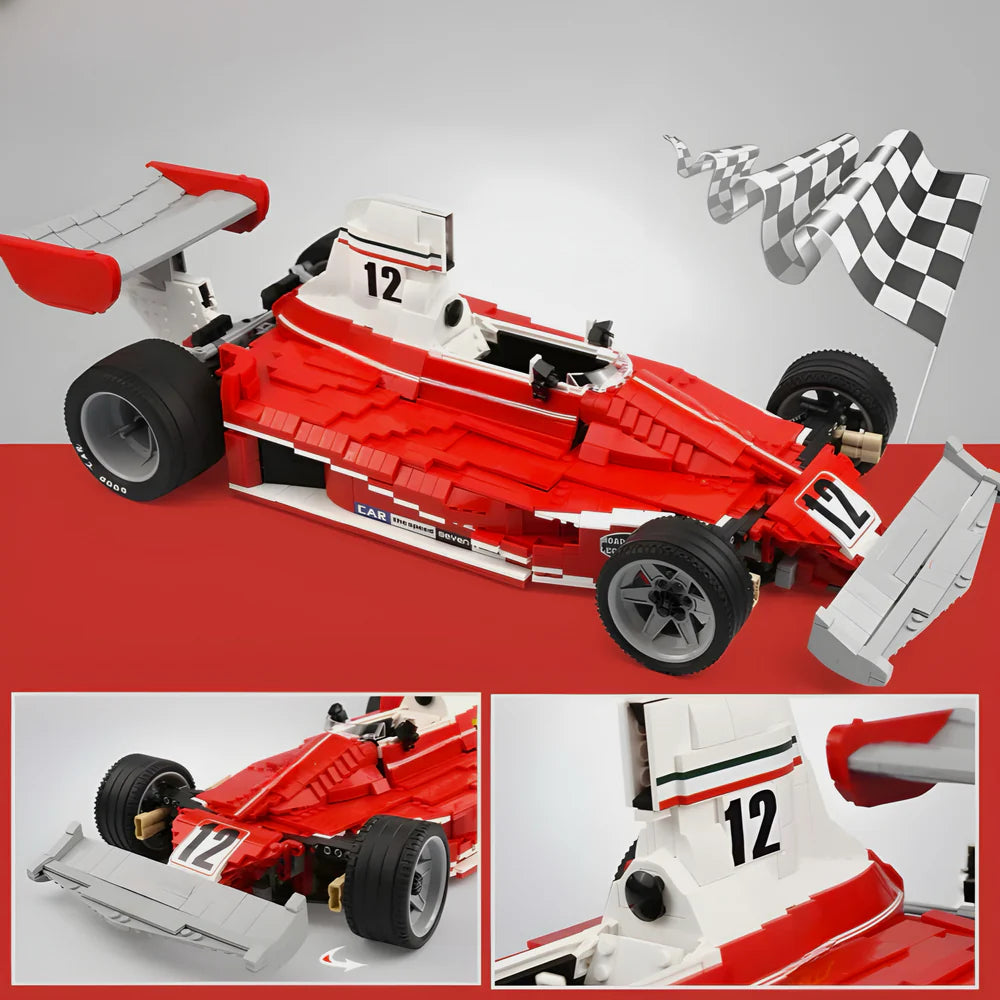 F1 Red Racing Technic Car 2070PCS