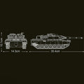 Motorized Leopard2 Tank 1091PCS
