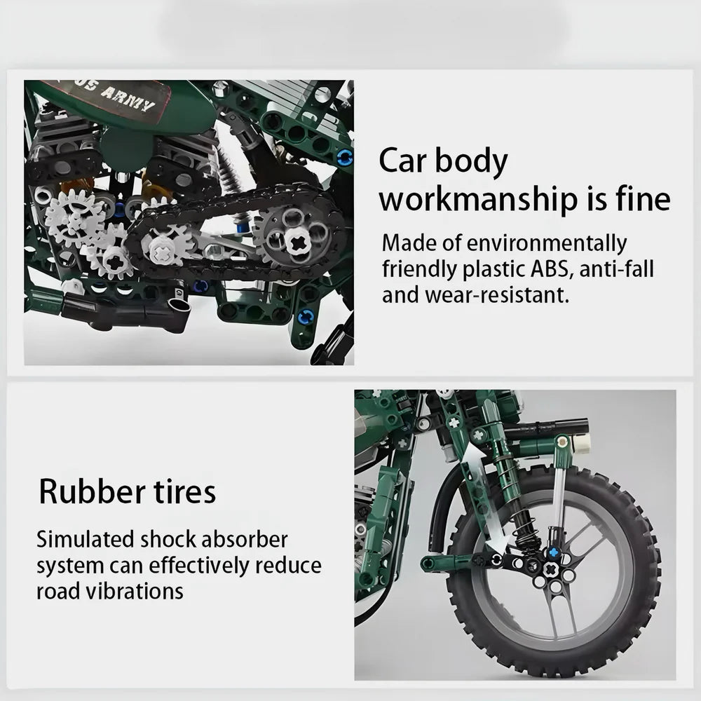 WWII Military Motorcycle 550PCS