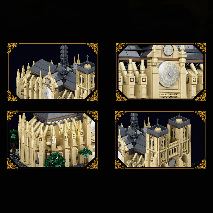 Notre Dame Cathedral Iconic Gothic 1758PCS