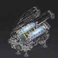 Italian V12 SP3 Engine 1240PCS