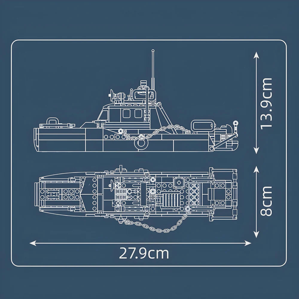 The Police Boat 413PCS