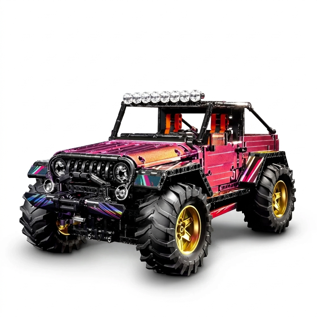 4x4 Wrangler Pickup (2088pcs) – LEGO-Compatible Model – GoBuildit