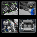 Bavarian Inline 6 Motorised Engine 744PCS