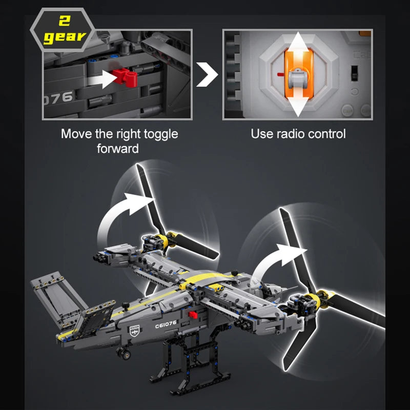 The Tiltrotor Aircraft 1436PCS