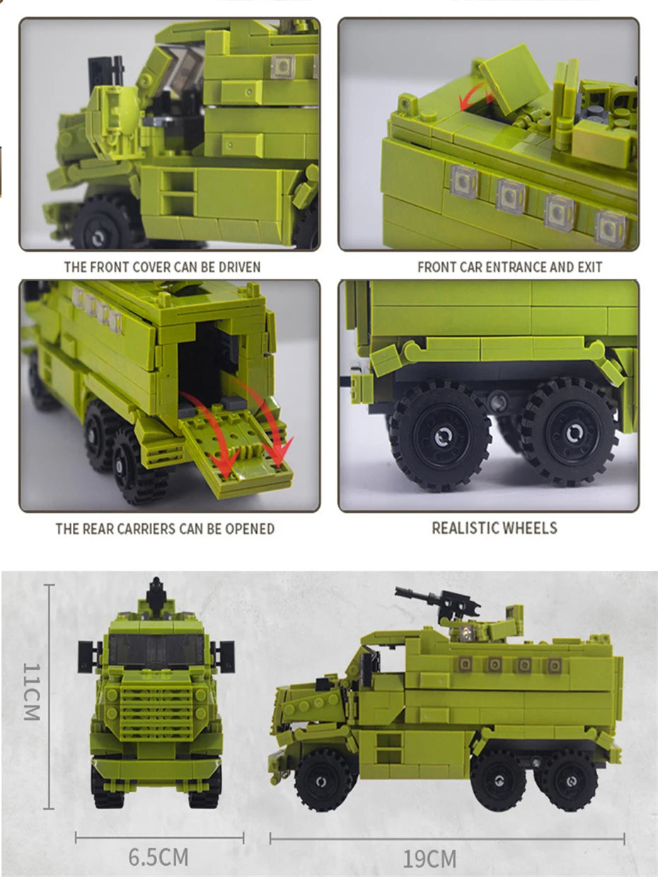 Military Educational Car 486PCS