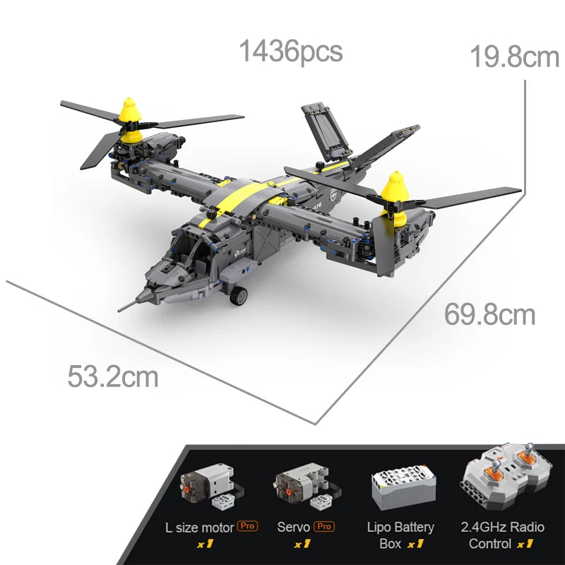 The Tiltrotor Aircraft 1436PCS