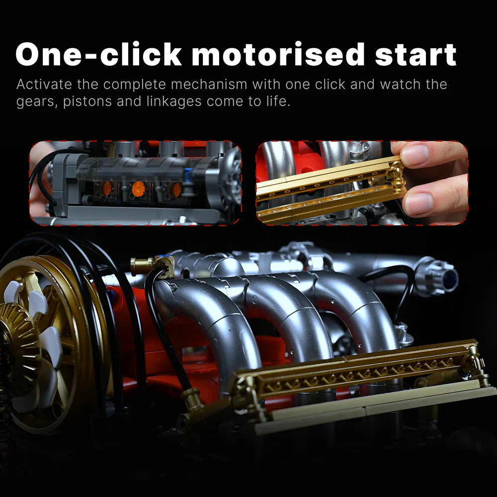 Motorised Flat-Six Engine 879PCS