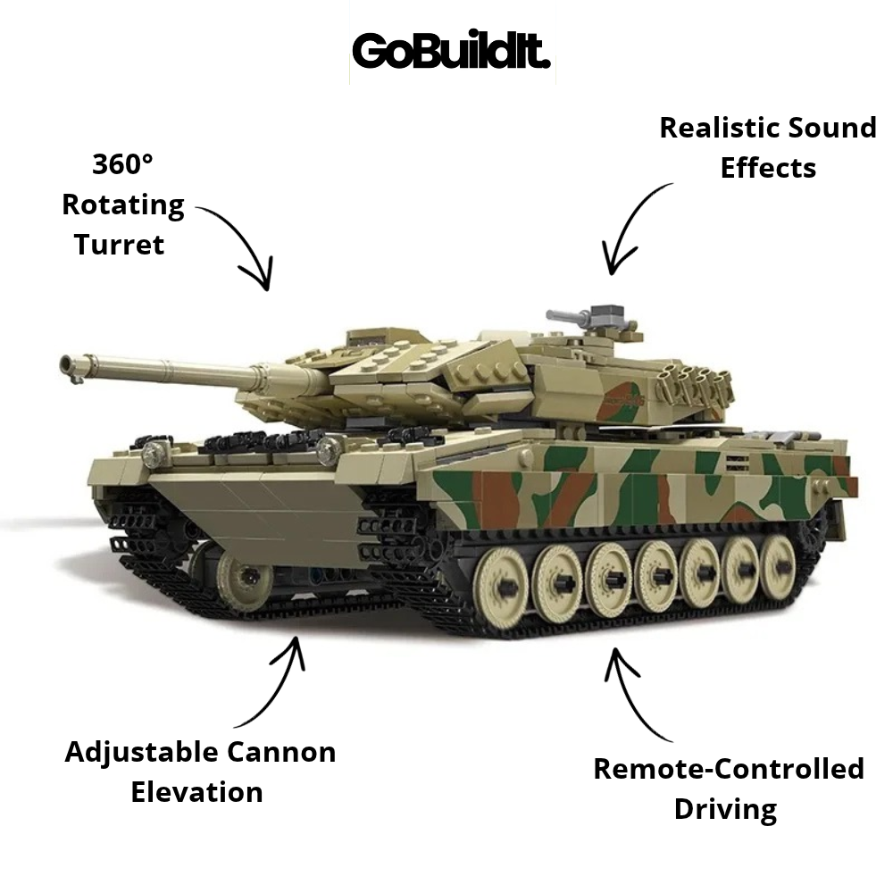 Motorized Leopard2 Tank 1091PCS