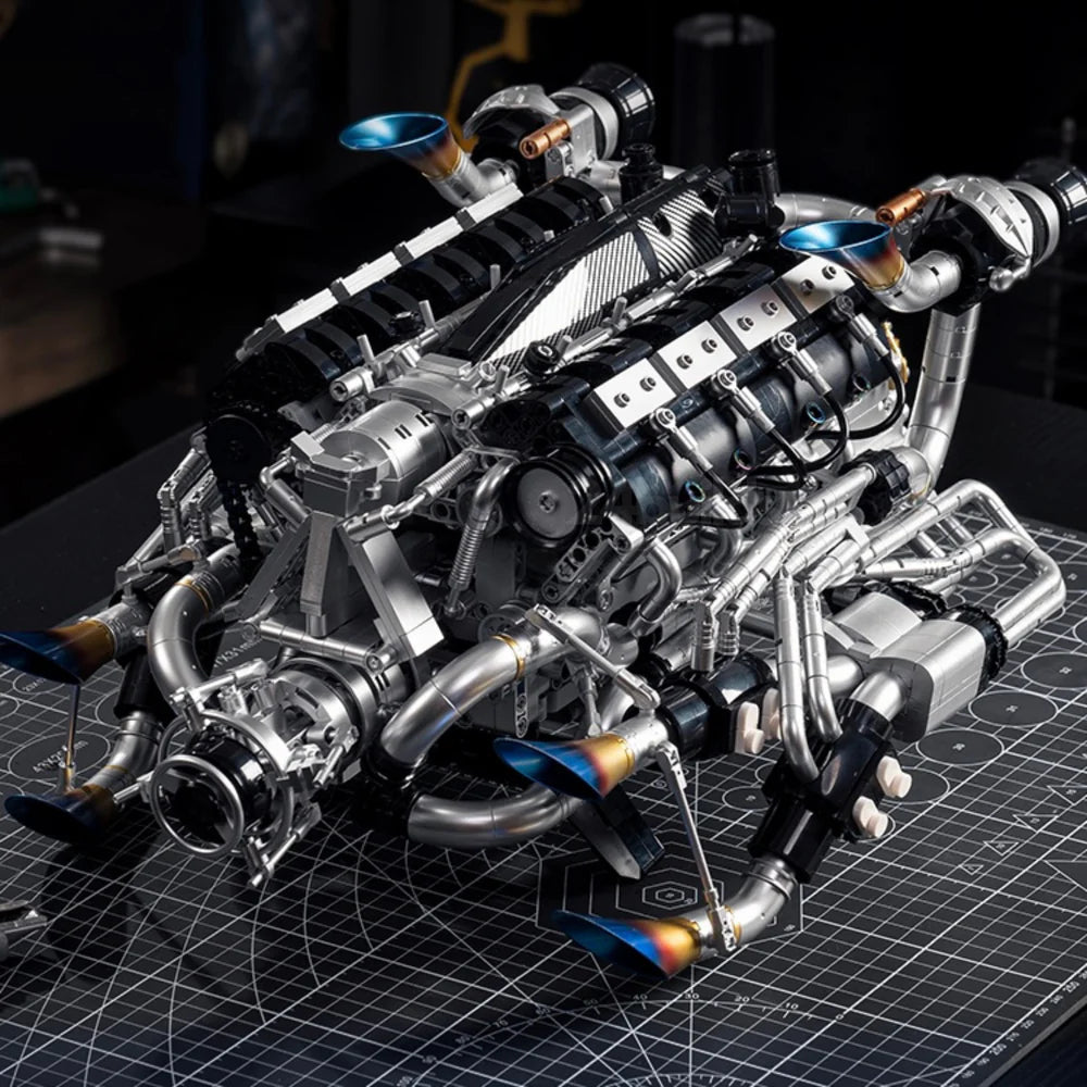 Blue V8 Engine 2774PCS