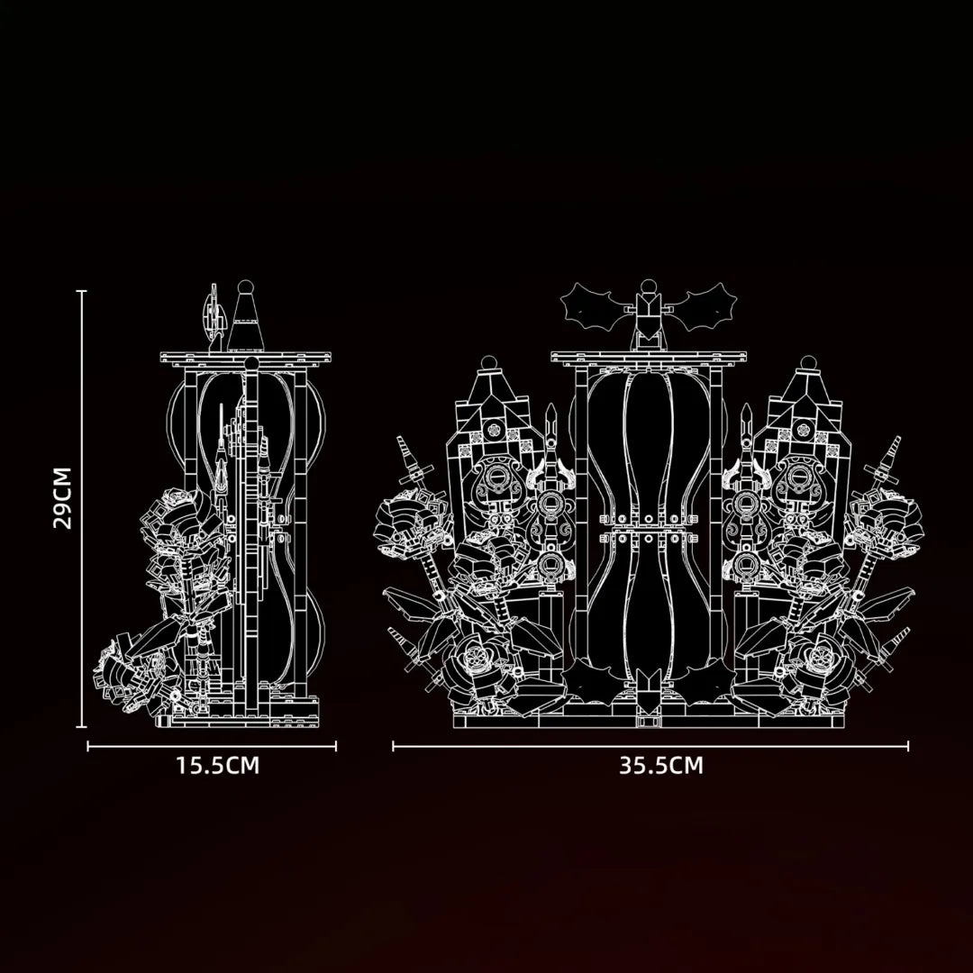 Gothic Rose Hourglass 1001PCS