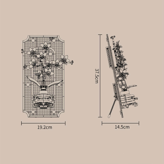 Orchid Bloom Wall 531PCS