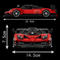 Red Speed Car Son Wind R 1278PCS