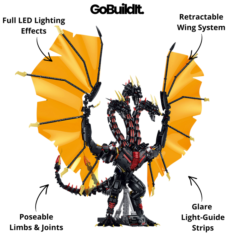 Dark Threehead Dragon 3975PCS