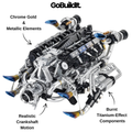 Blue V8 Engine 2774PCS