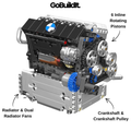 Bavarian Inline 6 Motorised Engine 744PCS