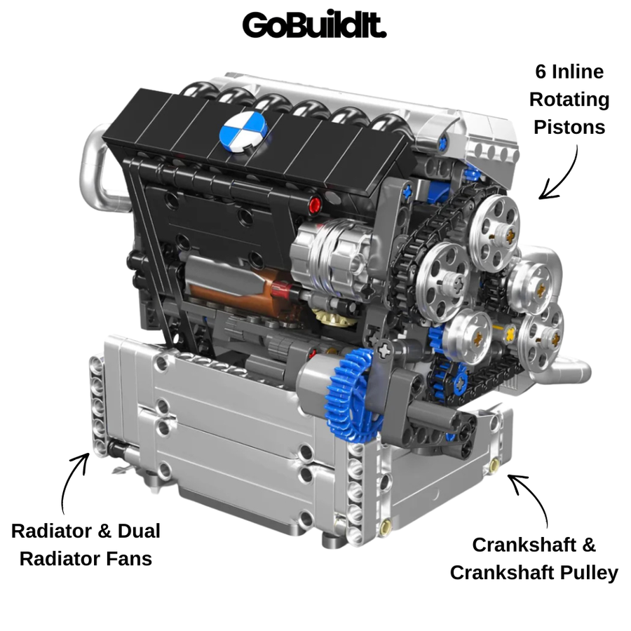 Bavarian Inline 6 Motorised Engine 744PCS