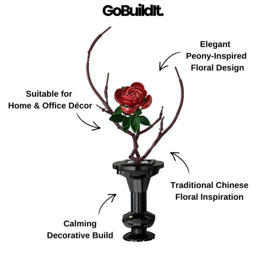 Red Bloom Flower 363PCS