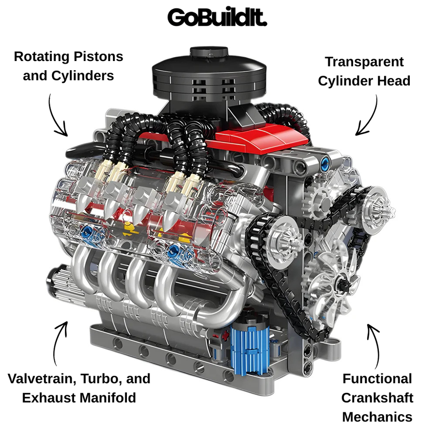 Motorised Chevy V8 Engine Edition 488PCS
