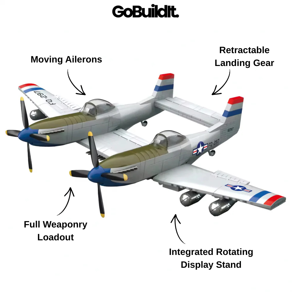 F-82 Twin Mustang WW2 Fighter Jet 1108PCS