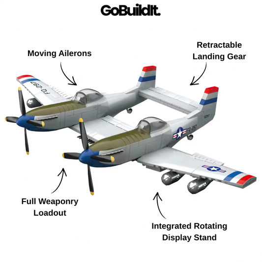 F-82 Twin Mustang WW2 Fighter Jet 1108PCS