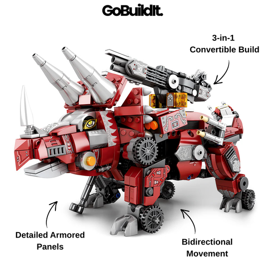 Cyber Triceratops Futuristic Dinosaur 934PCS