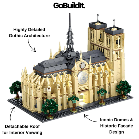 Notre Dame Cathedral Iconic Gothic 1758PCS