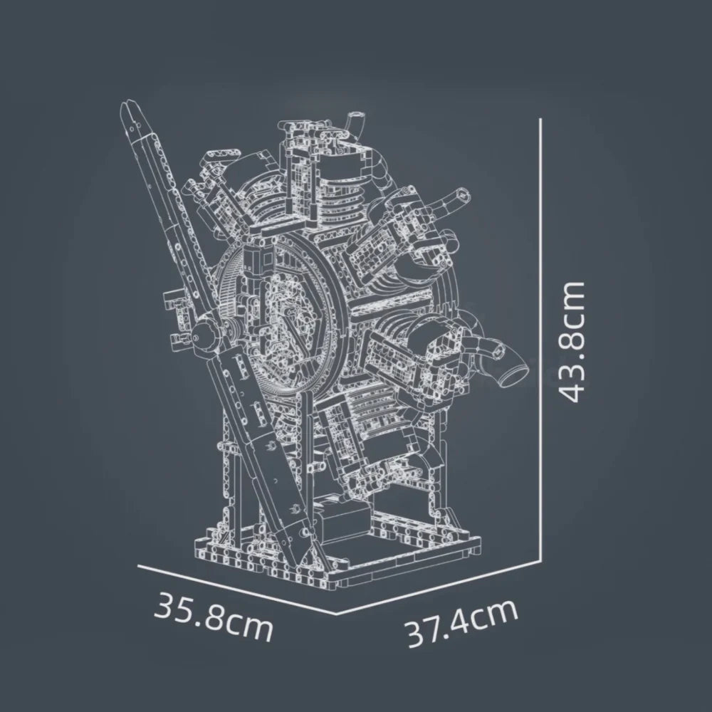 Mechanical Radial Aviation Engine 3090PCS