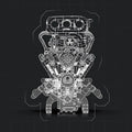 V8 Supercharged Engine 2346PCS