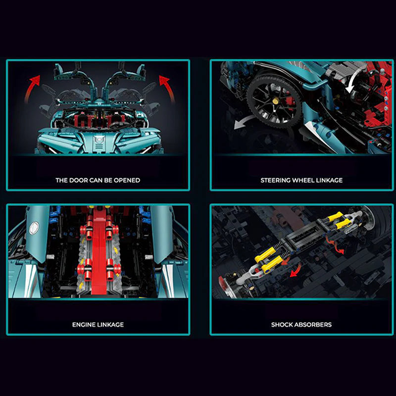 Blue Satin Emotion Series Hypercar 3468PCS
