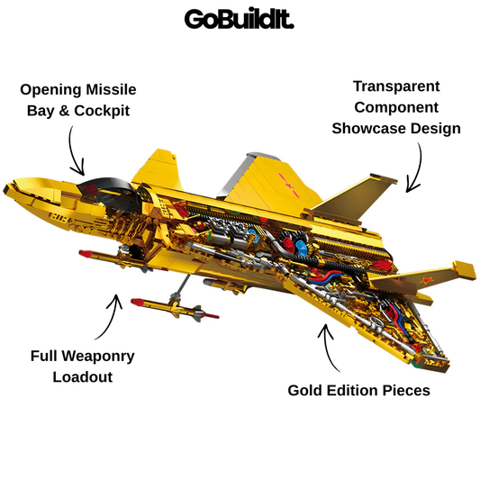 Gold Edition J-20 Fighter Jet 1202PCS