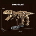 Gold T-Rex Dinosaur Collectible 864PCS