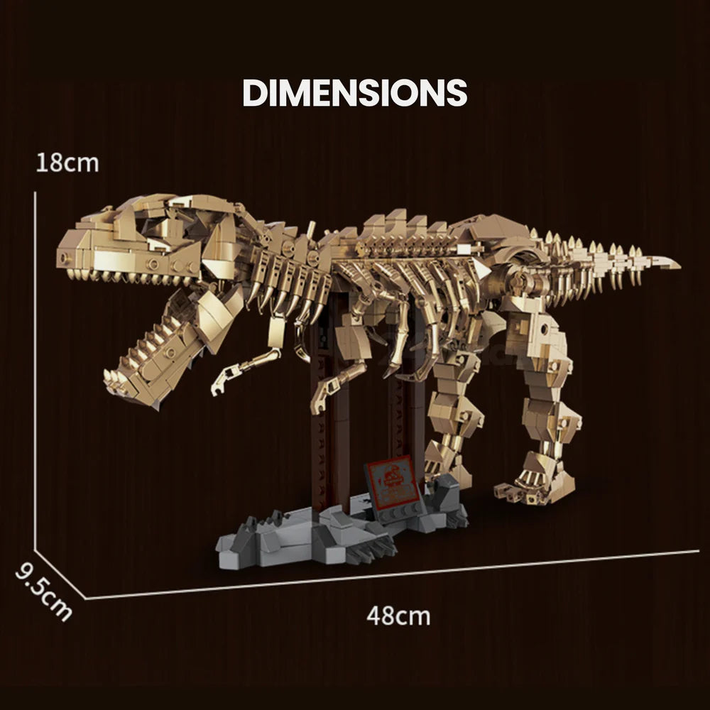 Gold T-Rex Dinosaur Collectible 864PCS