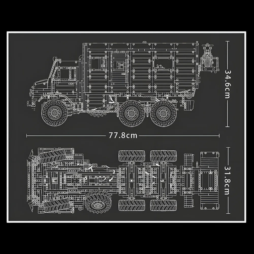 Unimog 6x6 Off-Road Truck 6690PCS