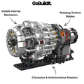 Aviation Turbojet Engine 1214PCS