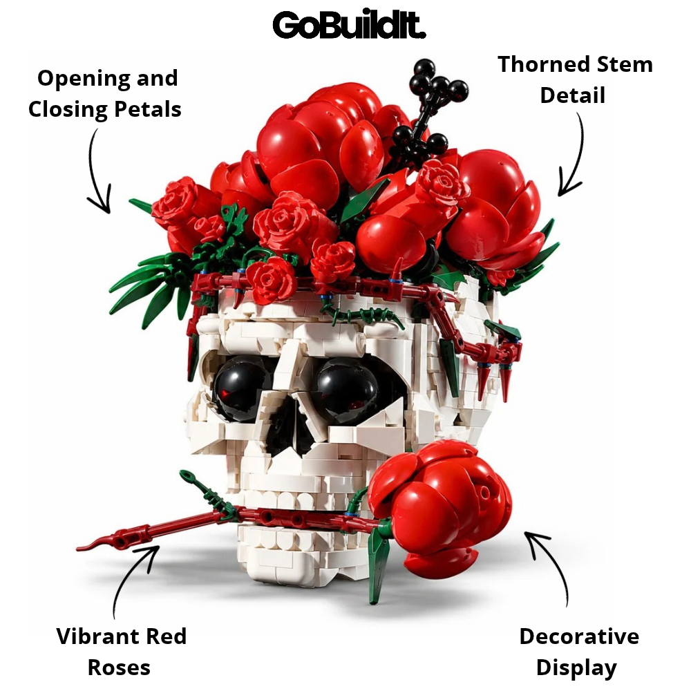 Haunted Rose Skull 1065PCS