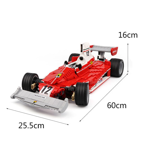 F1 Red Racing Technic Car 2070PCS