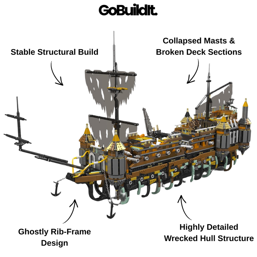 Silent Mary Wrecked Pirate Ship 4147PCS